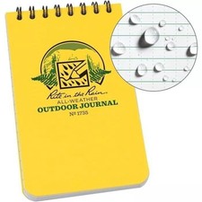 Rite In The Rain Top Spiral Yellow Notebook 3x5 Durable All-Weather Paper - 1735