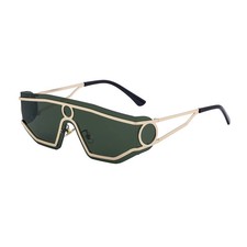 Luxury Designer Oversized Punk Sunglasses Men Women 2026 Fashion Metal Frame Tre