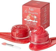 Christmas New Years Gifts Lip Treatment Gift Set, Berries + VC Lip Scrub and Bal
