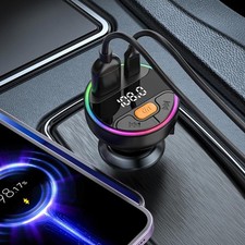 Car Mp3 Player, Bluetooth FM Transmitter, Charger with ambient light X5Q8