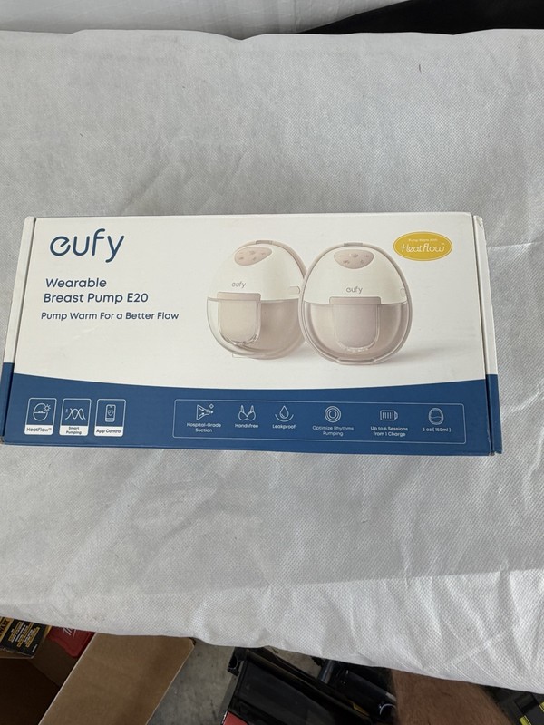 eufy Heated Wearable Breast Pump E20 Hands-Free Optimized Rhythm 3 Heat Levels
