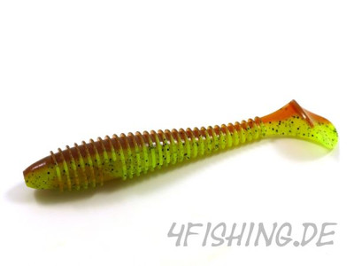 KEITECH FAT Swing Impact in 5.8'' - Farbe MOTOROIL / CHARTREUSE