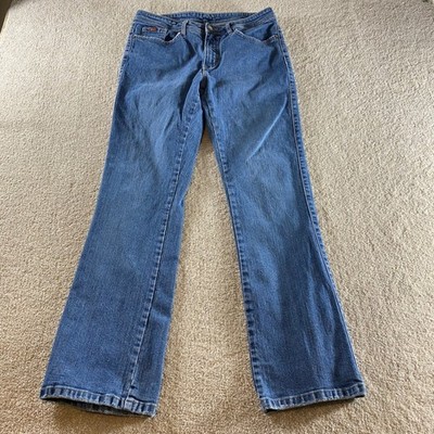 Lee Bootcut Jeans Womens 10 Medium Wash Blue Excellent Stretch Mid Rise Denim
