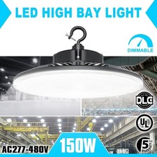 480V Led UFO High Bay Light 150W 21000LM, 5000k Replacement 600M HPS/MH Fixtures