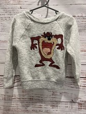 Vintage Looney Tunes Taz One Of A Kind Handmade Embroidered Kids Sweatshirt