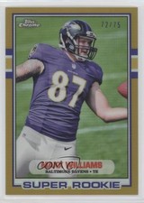 2015 Topps Chrome 1989 Super Rookies Gold Refractor 72/75 Maxx Williams a2f