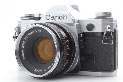 [Near MINT] Canon AE-1 35mm Film Camera + NFD New FD 50mm f/1.8 Lens From JAPAN
