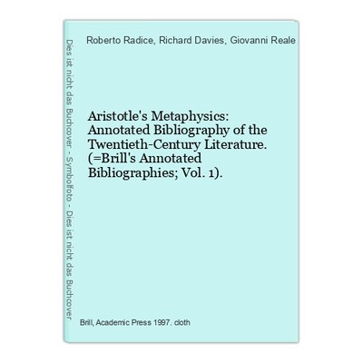 Aristotle's Metaphysics: Annotated Bibliography of the Twentieth-Century Literat