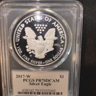 2017 (W) American Silver Eagle PCGS PR70 DCAM, FDOI - Thomas Cleveland Signed