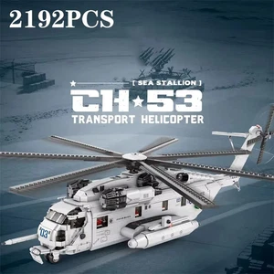 2192PCS CH-53E Transport Hélicoptères Bâtiment Blocs Armée Avion Chasseur militaire