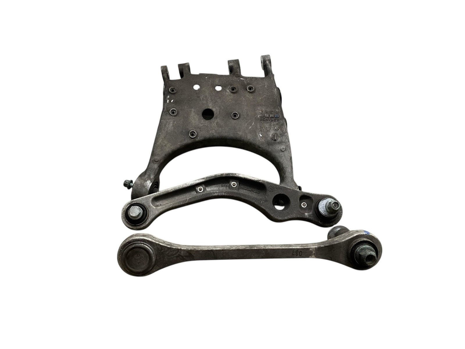 2015 BENTLEY CONTINENTAL 4.0L V8 S RH RIGHT REAR LOWER & UPPER CONTROL ARM SET 3