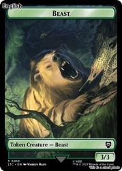 Beast // Treefolk Double-Sided Token (10//13) Commander: The Lord of the Rings: Tales of Middle-earth