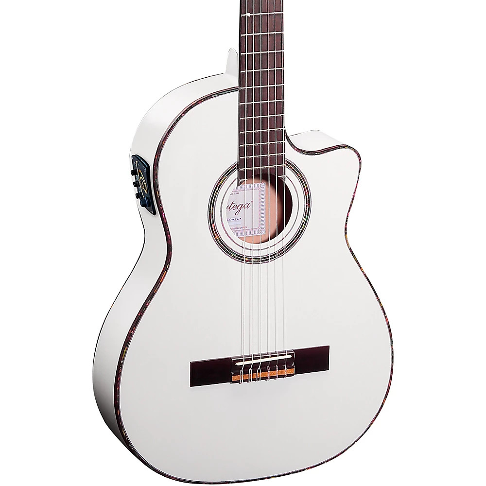 Ortega Family Series Pro RCE145WH Thinline Acoustic Electric Nylon Guitar White 79990₽
