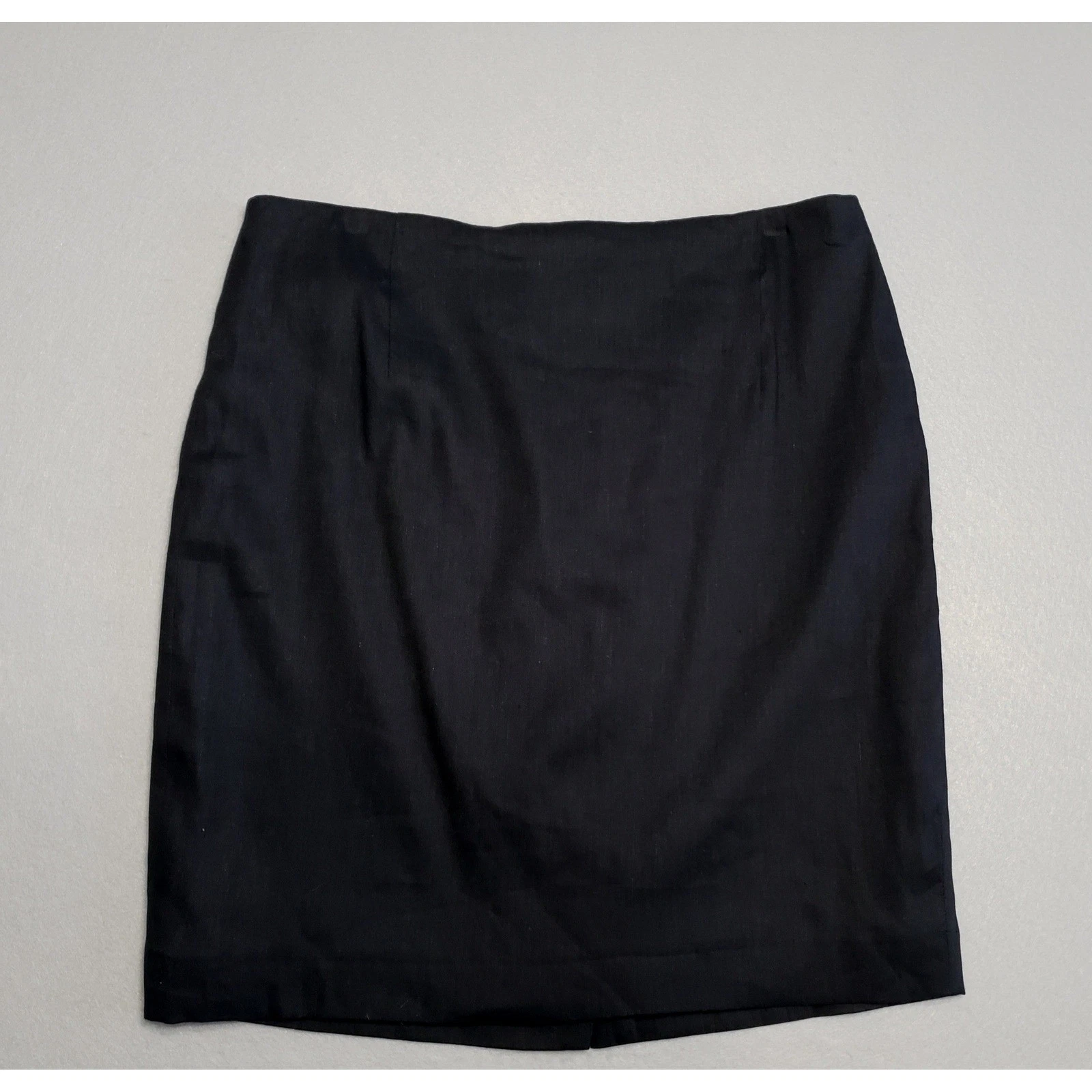 Antonio Melani Rachel Black Linen Blend Pencil Skirt Size 12 NWT MSRP $129