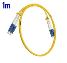 1m LC-UPC to LC-UPC Duplex Single Mode 9/125 Fiber Optic 2.0mm Patch Cable