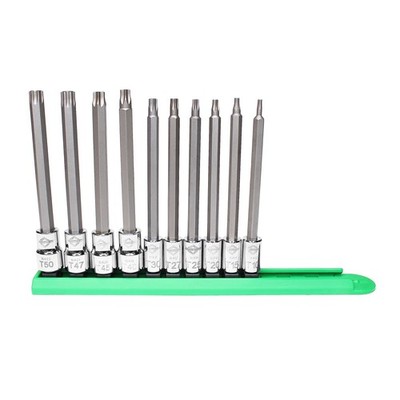 Mayhew Tools 16032 Torx Insert Socket Bit Set Chrome 10-Piece Medium-Length