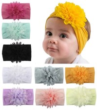 Baby Flower Headband set 9 Pack Chiffon Newborn Hair Accessory