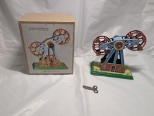 Vintage Tin Toy - Reproduction - Tin Litho Carnival Ride Schylling MS434 - W/Key