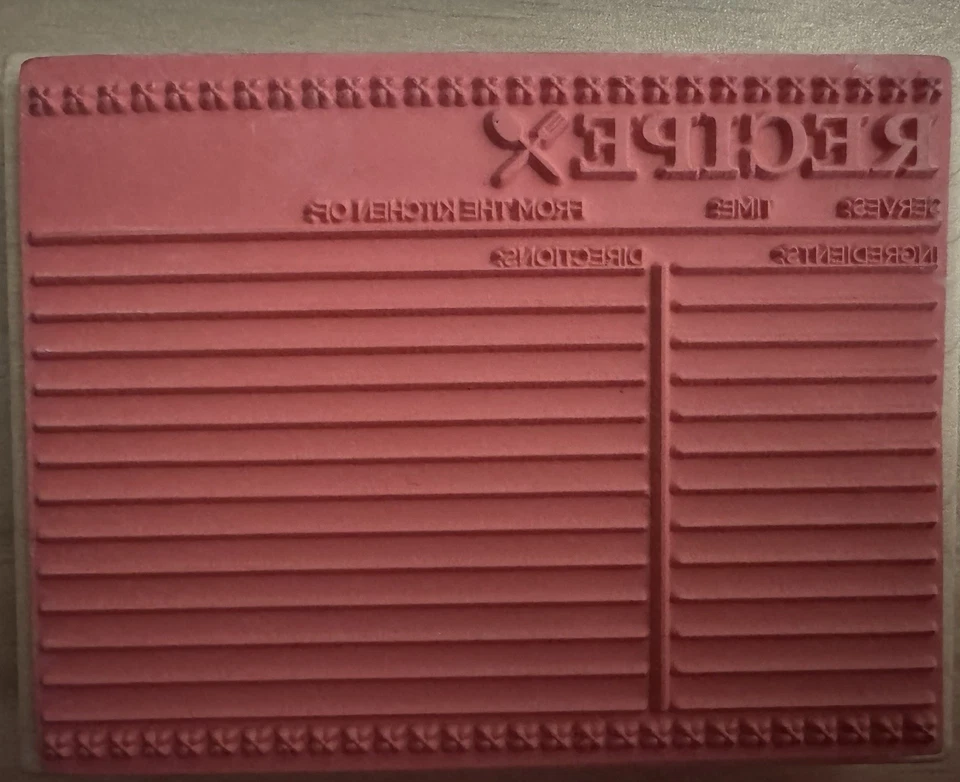 Sello de goma Stampabilities 1202365-PR tarjeta de recetas menú de comida clásica almuerzo comidas Foto 2 de 4