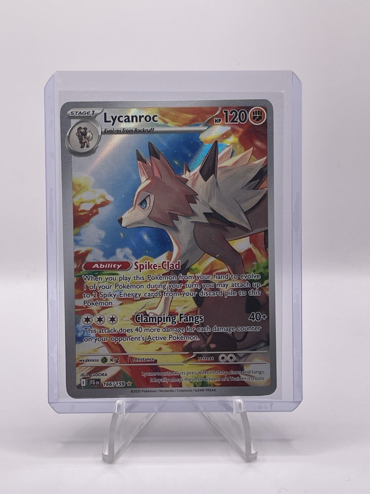 Lycanroc 166/159 Illustration Rare Full Art Holo SV09 Journey Together ENG