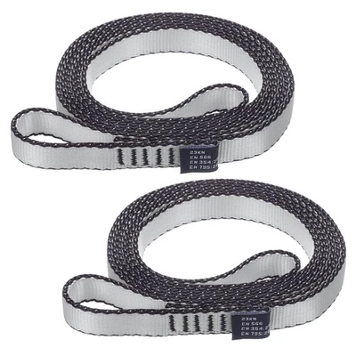 2 Stücke 47 "Nylon Klettern Slings 18mm Starke Gurtbänder Klettern Riemen Grau - Bild 1 von 4