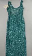 Peppermayo Maxi Dress Extra Small Blue Womens Sequin Round Neck
