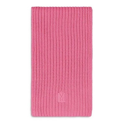 Mackage Nell Logo Wool Blend Scarf Bright Pink