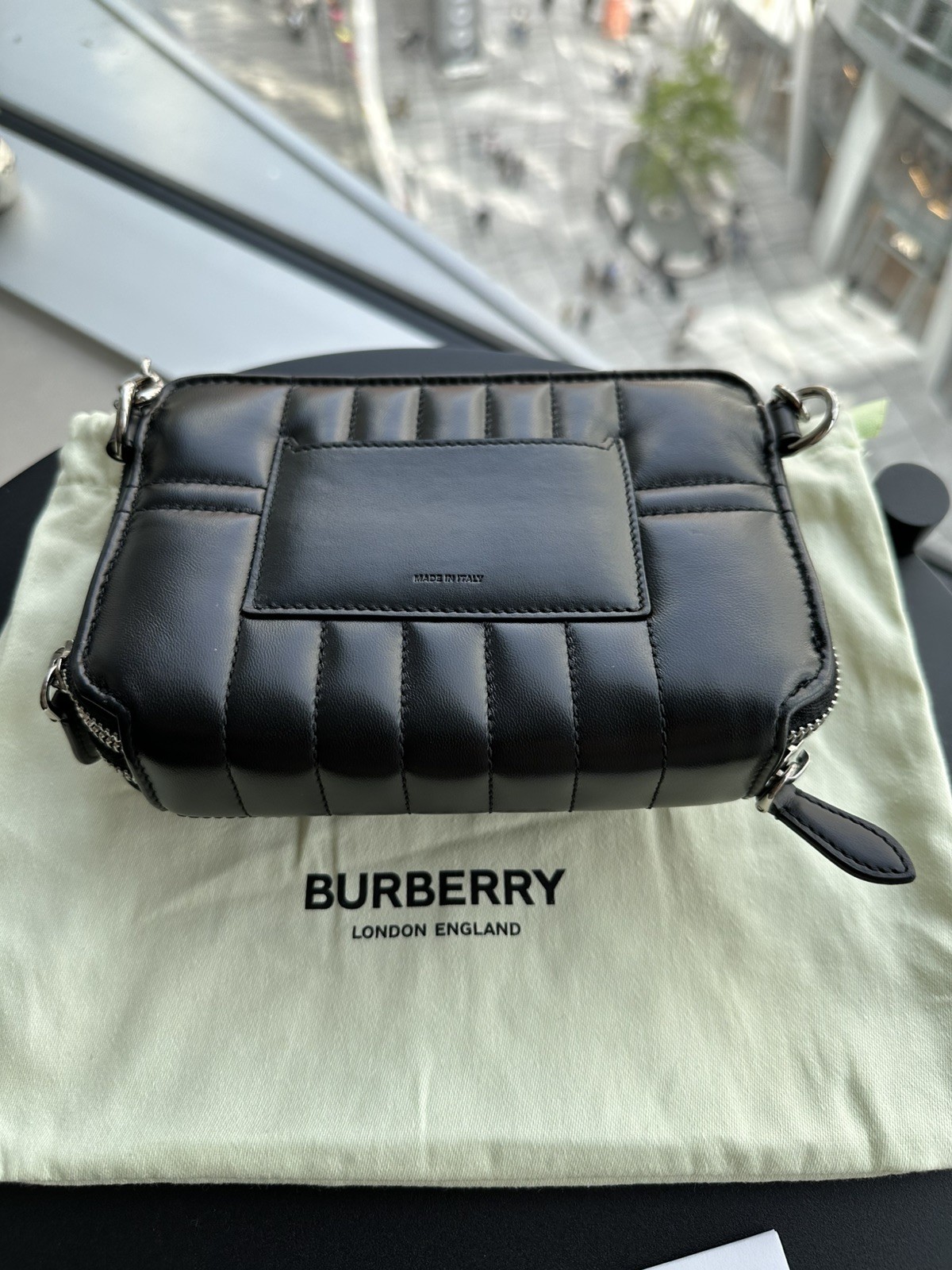 Burberry TB Leather Lola Shoulder Crossbody Bag Black Silver- MINT RRP £1100 image 7