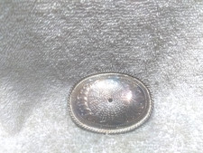 Silver Small Oval Belt Buckle Sunburst Center Hole Ready For Your Insert