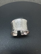 Sterling silver Heavy Artisan Ring Adjustable Size 9.5 Hammered