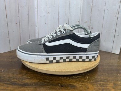 VANS M14 Ward Skate Shoes Black Gray White Checkered Excellent! Men s 8.5