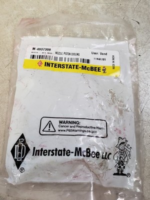 Interstate McBee M-4937308 Piston Oil Squirter Cooling Nozzle