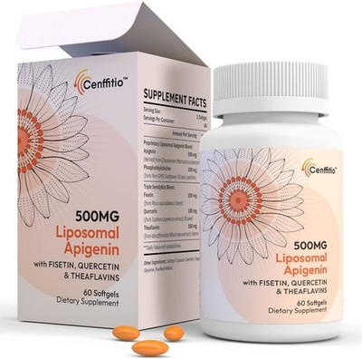 Liposomal apigenin 500mg Softgels - Optimal Apigenin with Fisetin, Quercetin ...