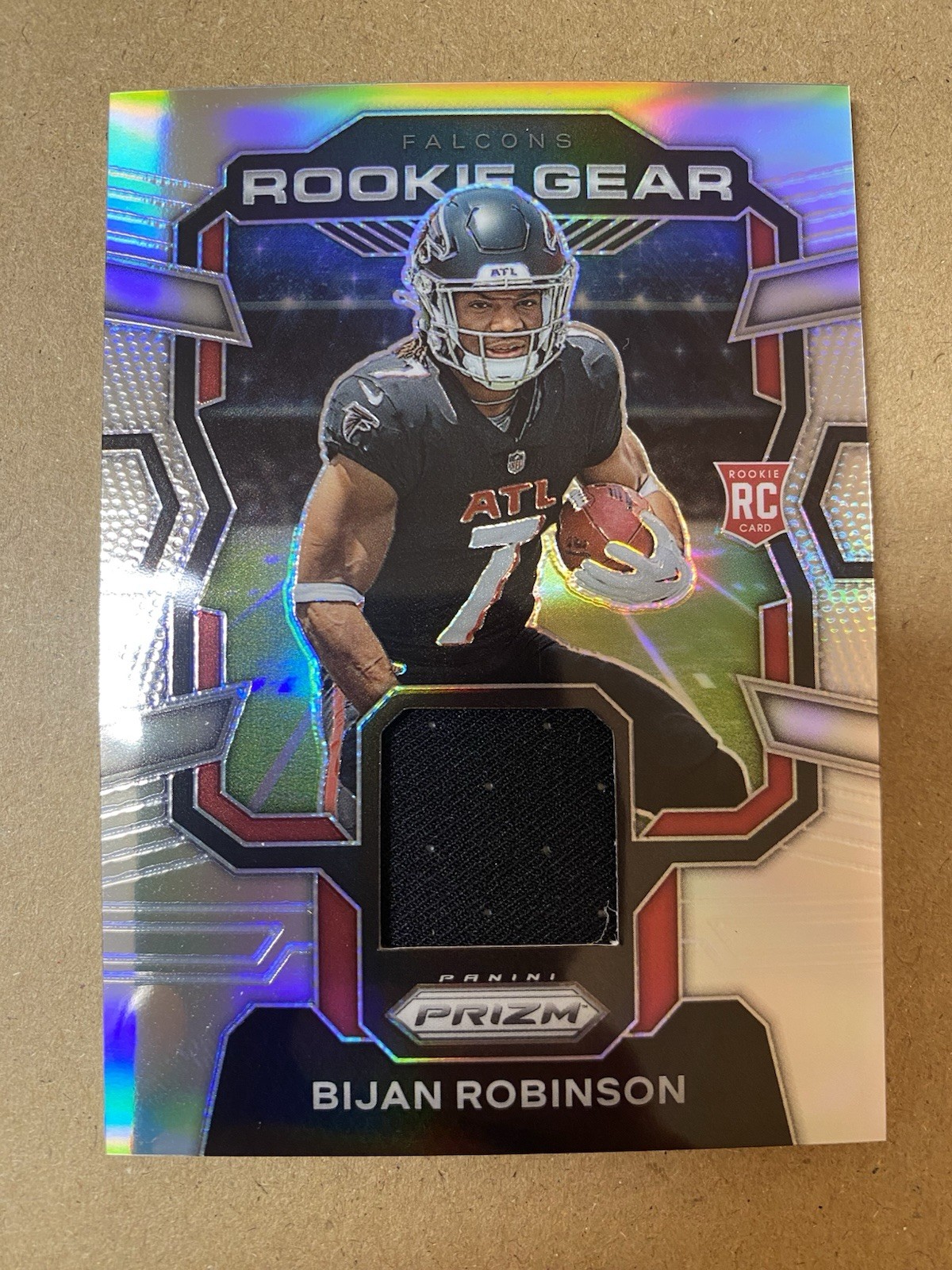 2023 Panini Prizm - Rookie Gear Bijan Robinson #RG-BR (MEM, RC)