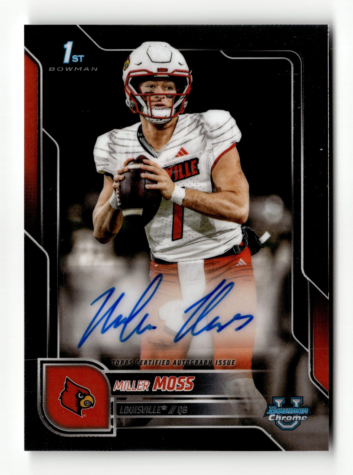 2025 Bowman University Chrome #BCA-MMO Miller Moss Prospect Autographs