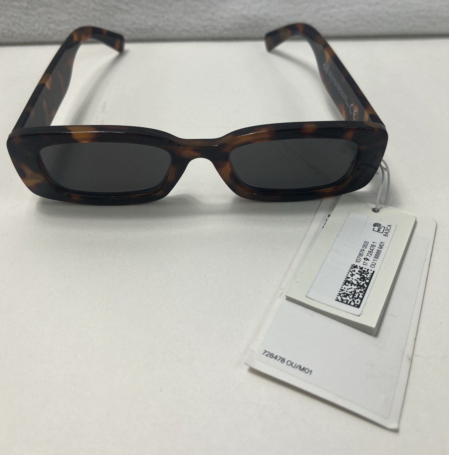 H&M Womens Rectangular Tortoise Shell Sunglasses … - image 1