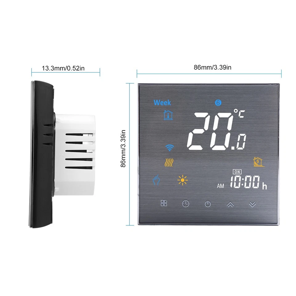 E-BTH-3000L-GCLW WiFi Smart Thermostat For Water/Gas Boiler Digital Temperature - Image 3 of 4
