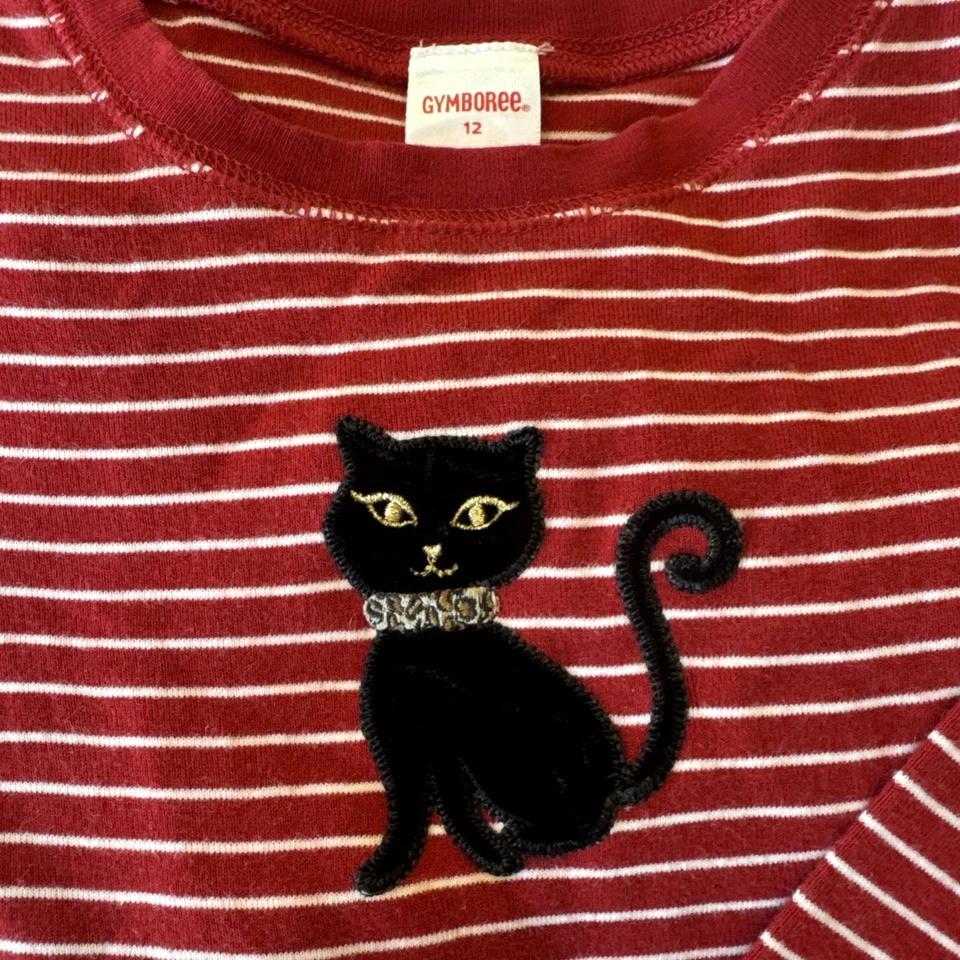 Gymboree 10-12 Glamour Kitty/ Holiday Friends Hoodie/ Shirt - Image 2 of 4