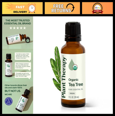 100% Pure Organic Tea Tree Oil - USDA Certified, Undiluted Aromatherapy, 30 mL