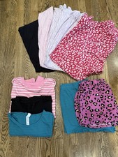 Lot of 10 Women’s Pajama Short Bottoms tops Large Draper Stars Above Crown Ivy