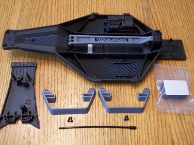 Fits Traxxas Slash 2wd VX3 LCG Upper & Lower Chassis w/ Battery Strap Nerf Bars