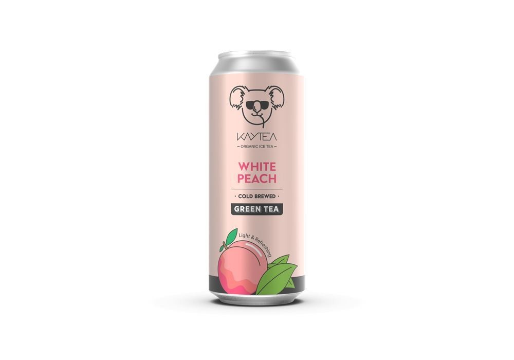 Kaytea Organic Green Tea with Peach 330ml - 4 Pack