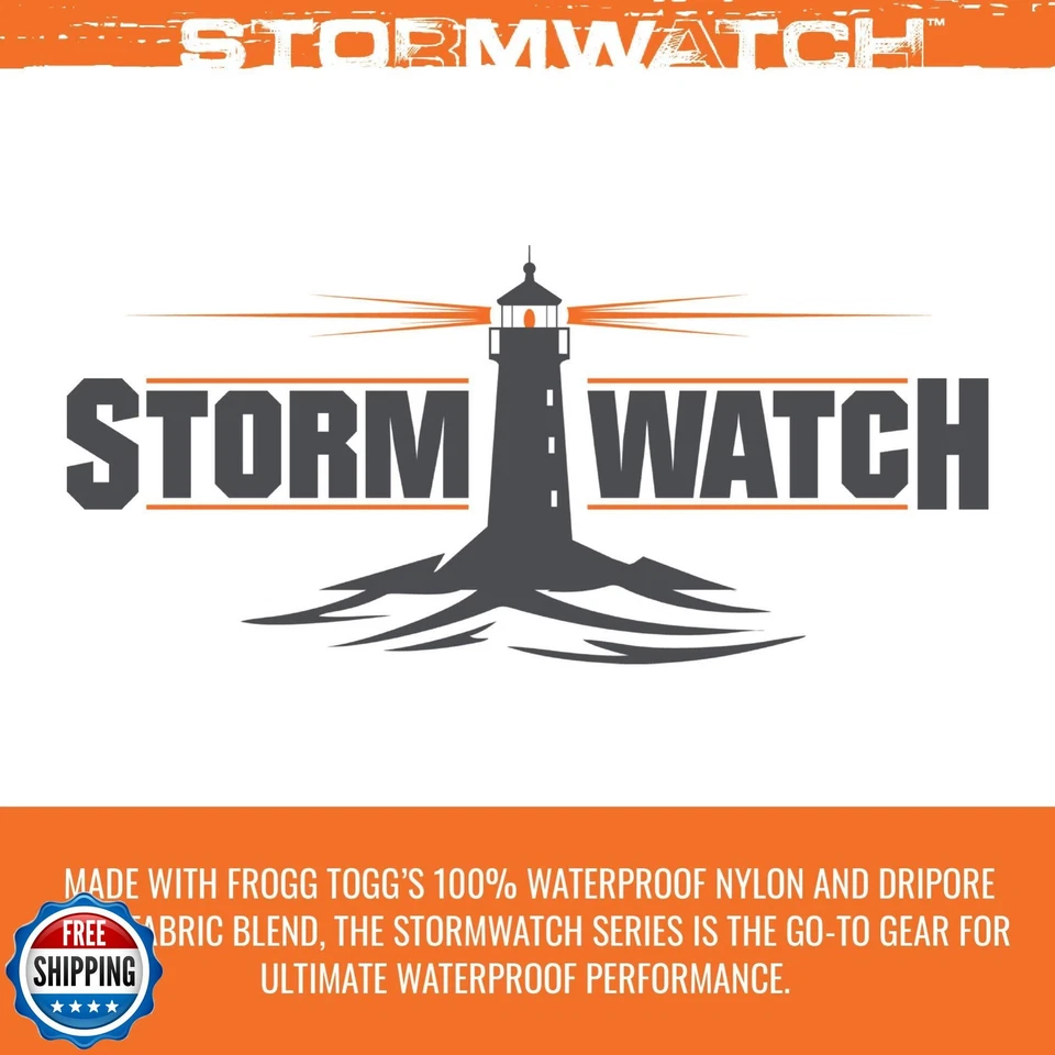 Babero de pesca impermeable para pesca FROGG TOGGS Stormwatch para hombre, negro, mediano Foto 3 de 4