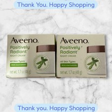 FOR 2 Aveeno Positively Radiant Night Cream With Niacinamide Paraben-Free 1.7oz