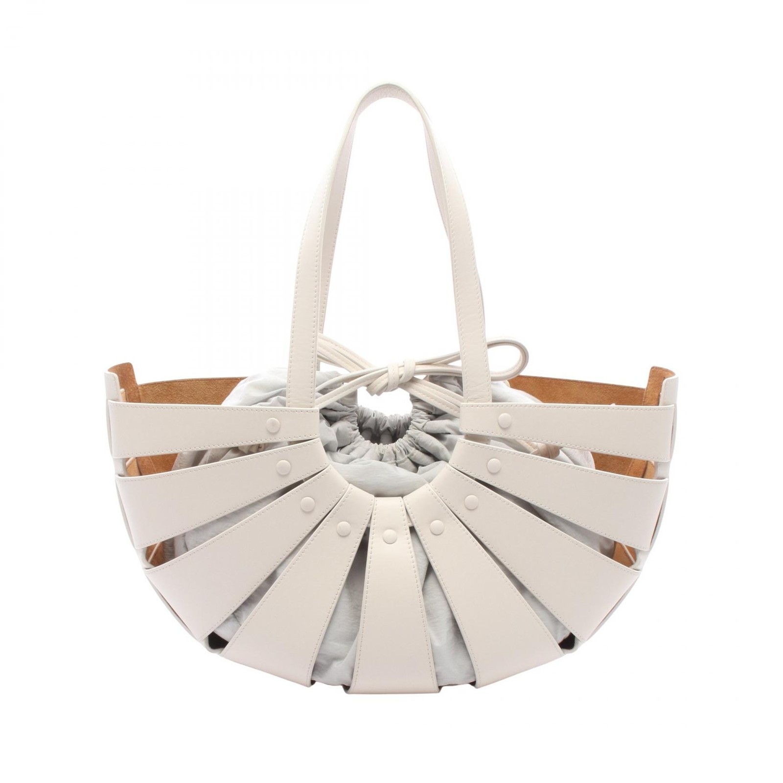 BOTTEGA VENETA The Shell Medium Shoulder Bag 651577VMAUH leather White Used
