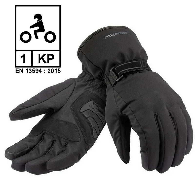 Gants automne-hiver homme Password Plus noir contre les mains gelées et humides en taille L
