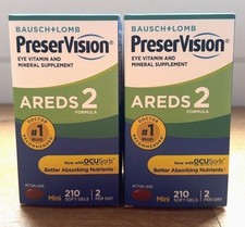 2 pieces Eye Vitamin & Mineral Supplement, 210 Soft Gels Free shipping