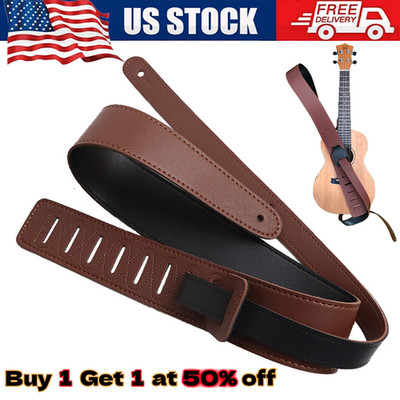 Adjustable Guitar Strap Embossed Leather Acoustic Electric Bass Guitar Strap USA