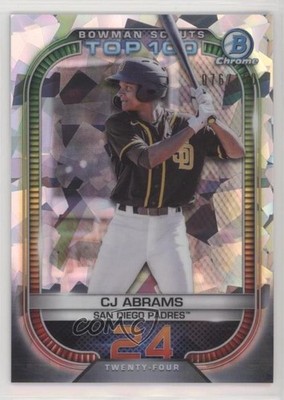 2021 Bowman Scouts Top 100 Atomic Refractor 76/150 CJ Abrams #BTP-24 fm0
