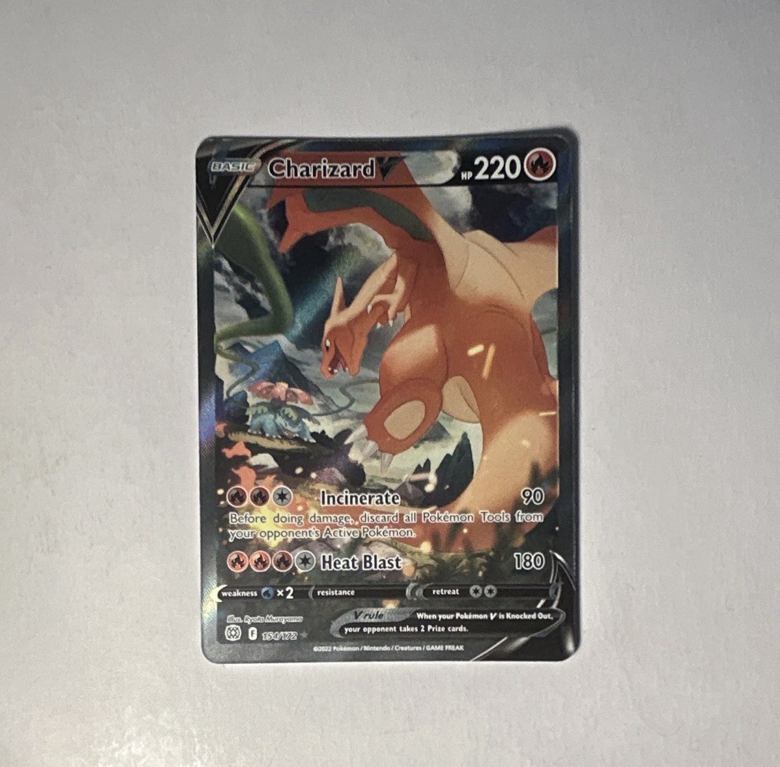 pokemon card 154 172 Charizard V #154 EXTENDED ART – Raycardza Charizard v 154/172, Toys &